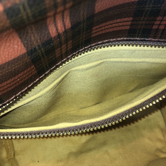 RALPH LAUREN Brown Red Tartan Plaid Crossbody Messenger Saddle Shoulder Bag - Picture 15 of 17